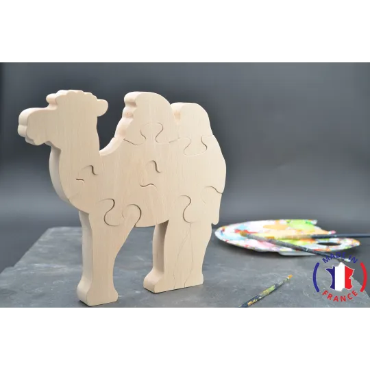 Camel puzzle to paint in wood