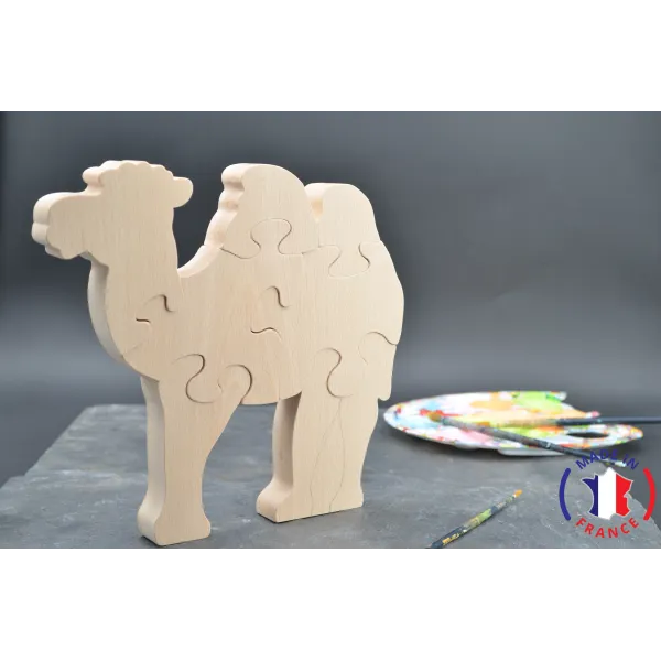 Camel puzzle to paint in wood