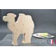 Camel puzzle to paint in wood