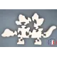 Dinosaur puzzle to paint in wood