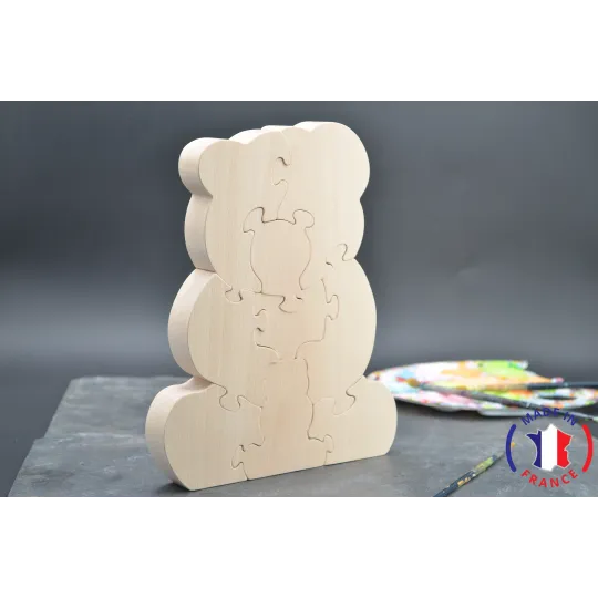 Puzzle Bear to paint in wood
