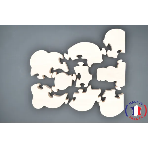 Puzzle Ours à peindre en bois