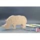 Puzzle en bois rhinocéros à peindre-Au bois enchanté
