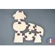Cow puzzle to paint in wood