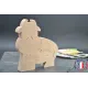 Cow puzzle to paint in wood
