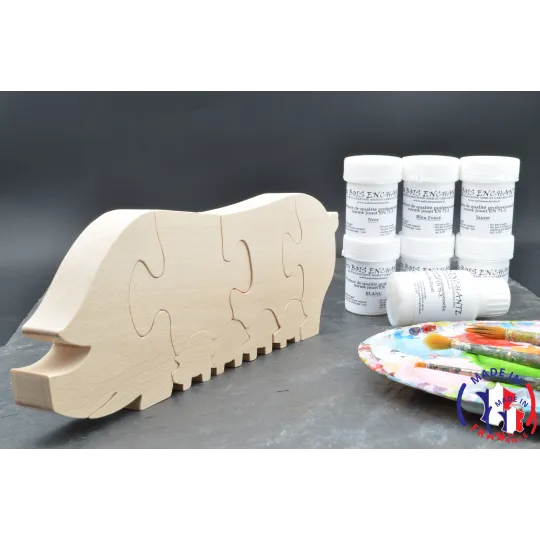 Pack Kit peintures + Puzzle cochon