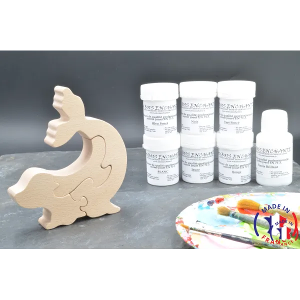 Pack Kit peintures + Puzzle phoque