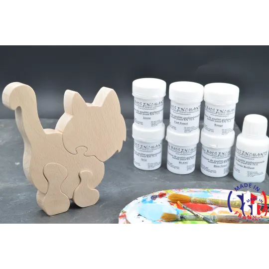 Pack Kit paintings + Puzzle cat