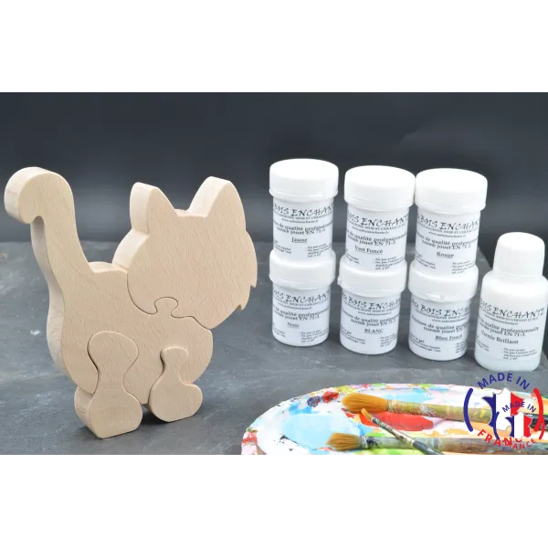 Pack Kit paintings + Puzzle cat