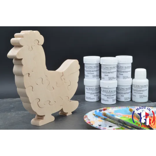 Pack Kit paintings + Puzzle hen