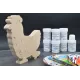 Pack Kit peintures + Puzzle poule