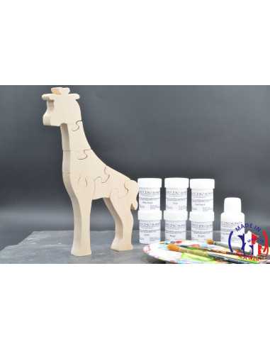 Pack Kit peintures + Puzzle girafe