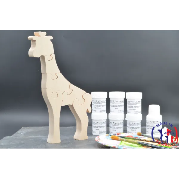 Pack Kit peintures + Puzzle girafe