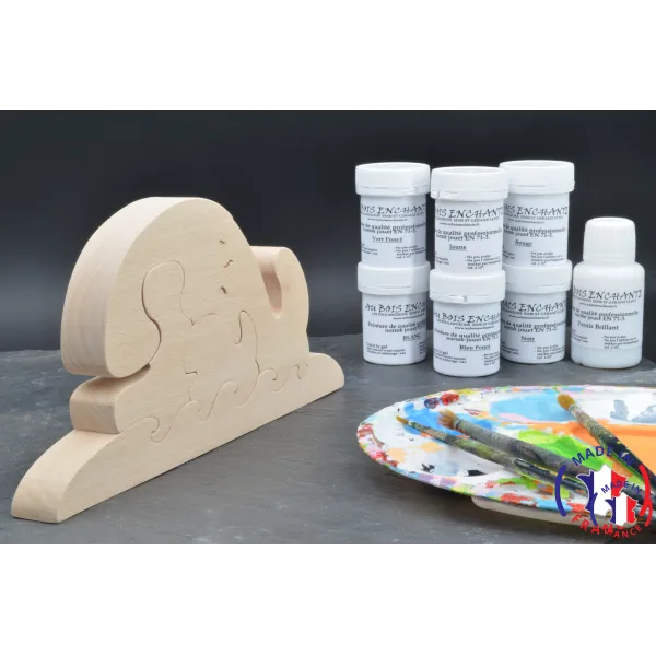 Pack Kit peintures + Puzzle baleine