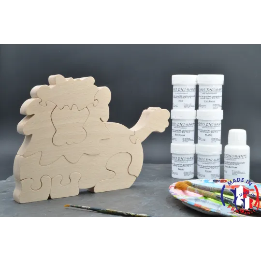 Pack Kit paintings + Puzzle lion