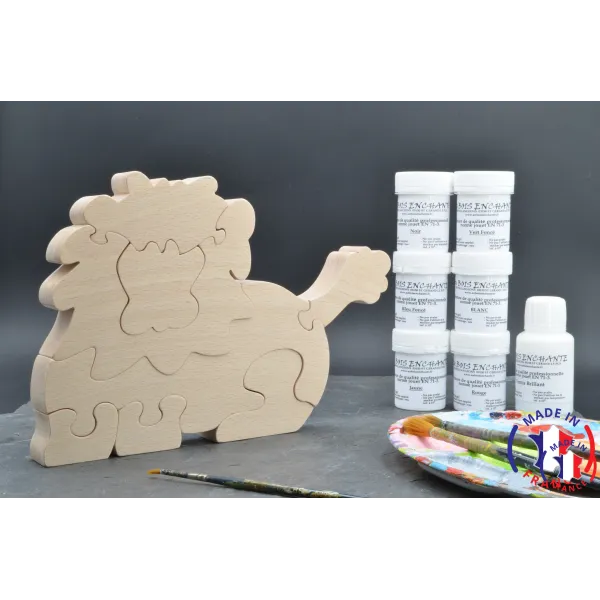 Pack Kit paintings + Puzzle lion