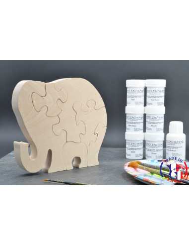 Pack Kit paintings + Elephant puzzle