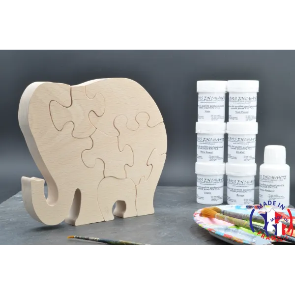 Pack Kit paintings + Elephant puzzle