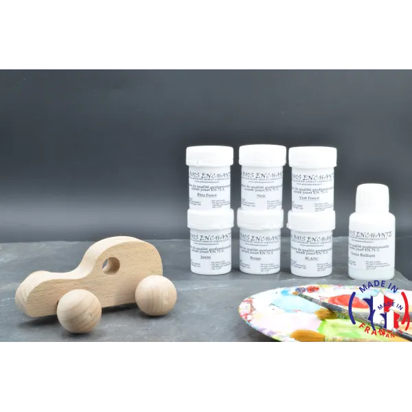 Pack Kit peintures + Voiture à peindre