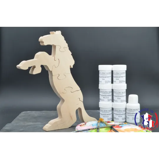 Pack Kit peintures + Puzzle cheval