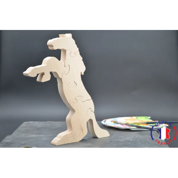 puzzle en bois - puzzle cheval