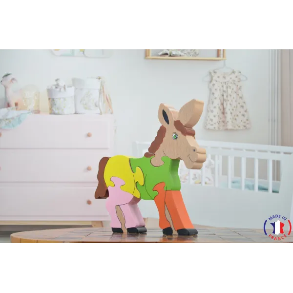 wooden puzzle - donkey puzzle