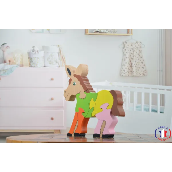 wooden puzzle - donkey puzzle
