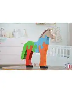 puzzle en bois - puzzle cheval