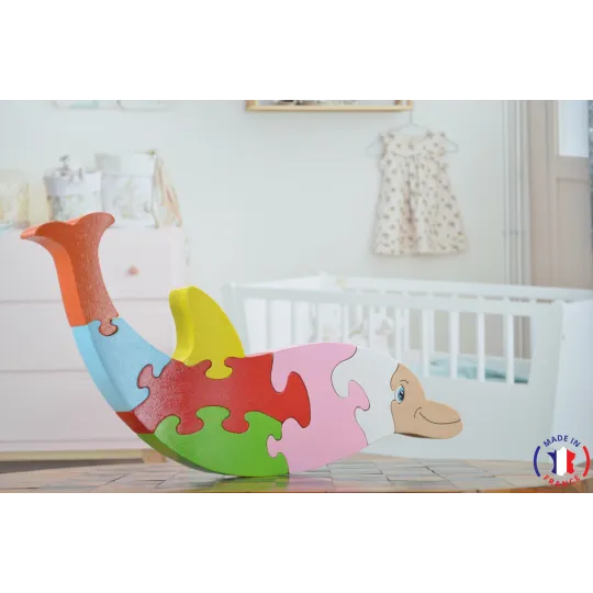 puzzle en bois - puzzle dauphin
