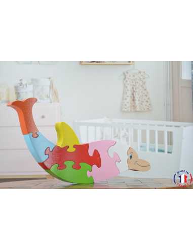 puzzle en bois - puzzle dauphin