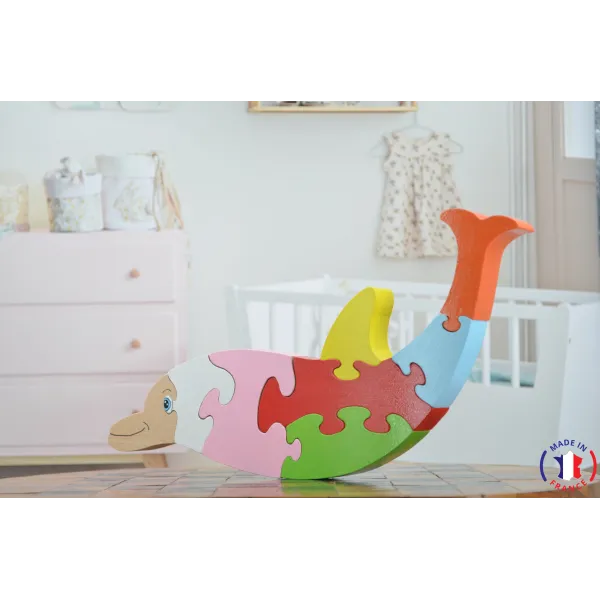 wooden puzzle - dolphin puzzle