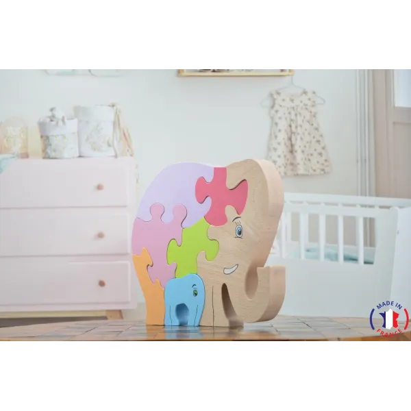 puzzle en bois - puzzle elephant