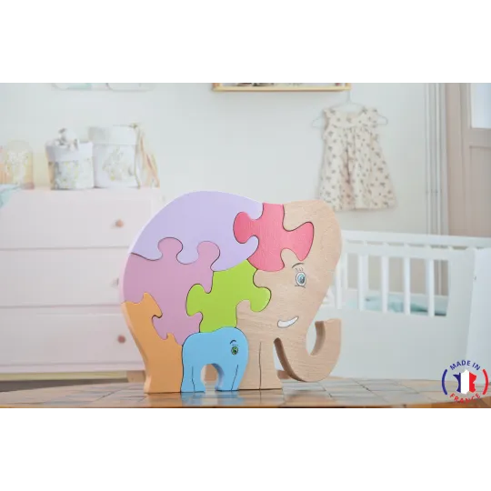 puzzle en bois - puzzle elephant