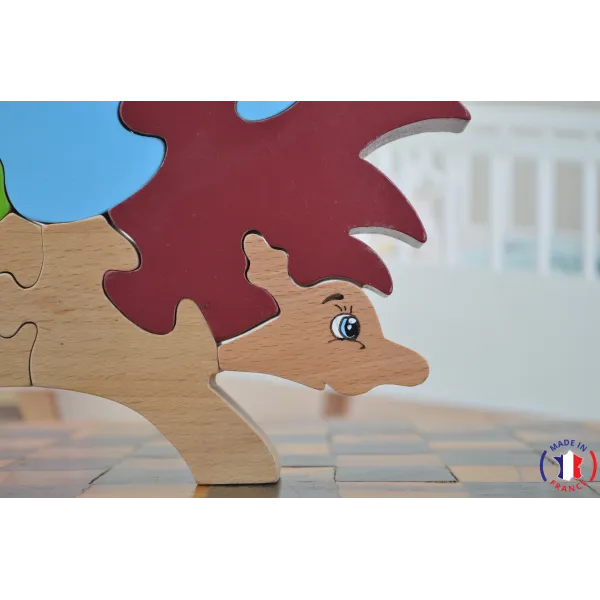 puzzle en bois - puzzle hérisson