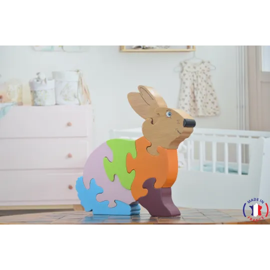 puzzle en bois - Puzzle Lapin