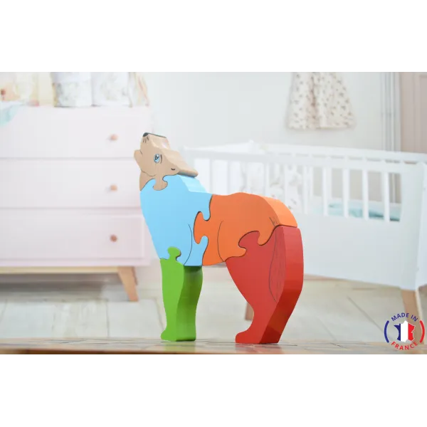 puzzle en bois - Puzzle loup