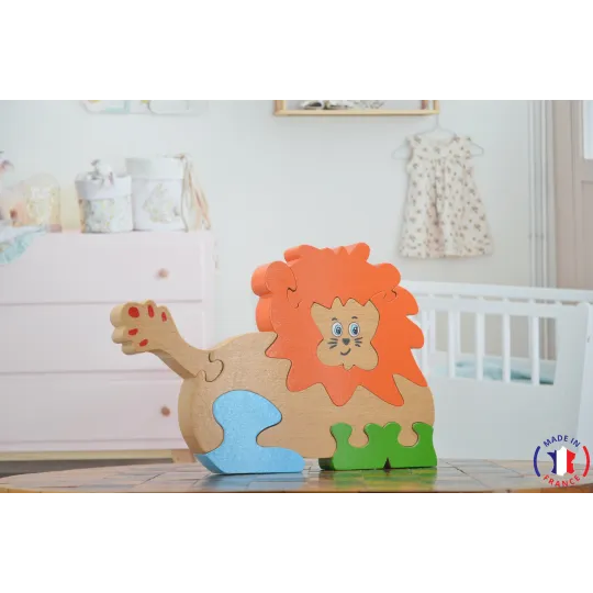 puzzle en bois - puzzle lion