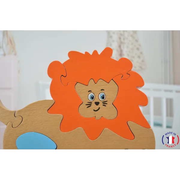 Puzzle en bois lion-Au bois enchanté