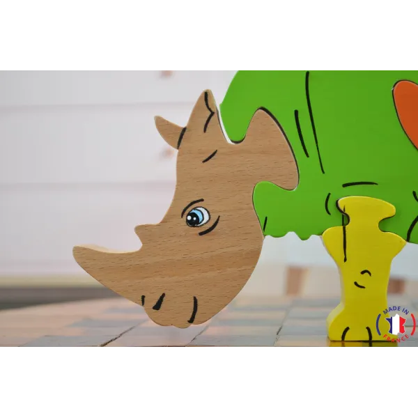 wooden puzzle - rhinoceros puzzle