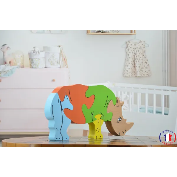 wooden puzzle - rhinoceros puzzle