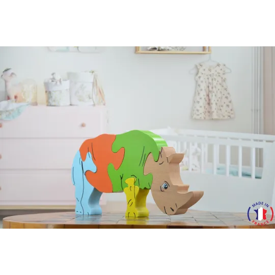 wooden puzzle - rhinoceros puzzle