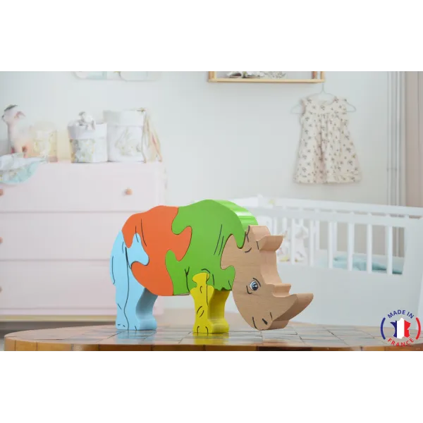 wooden puzzle - rhinoceros puzzle
