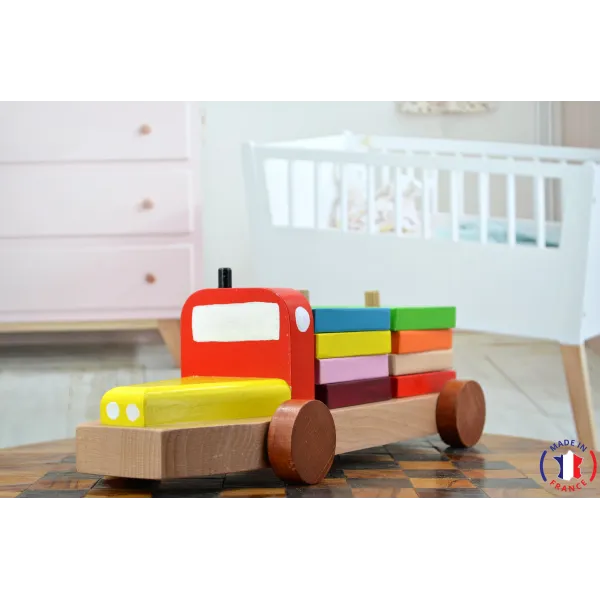 wooden toy - Educational truck