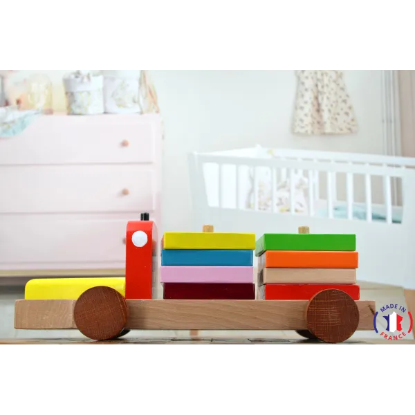 wooden toy - Educational truck