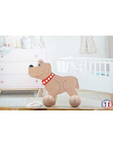 wooden toy - Pull dog