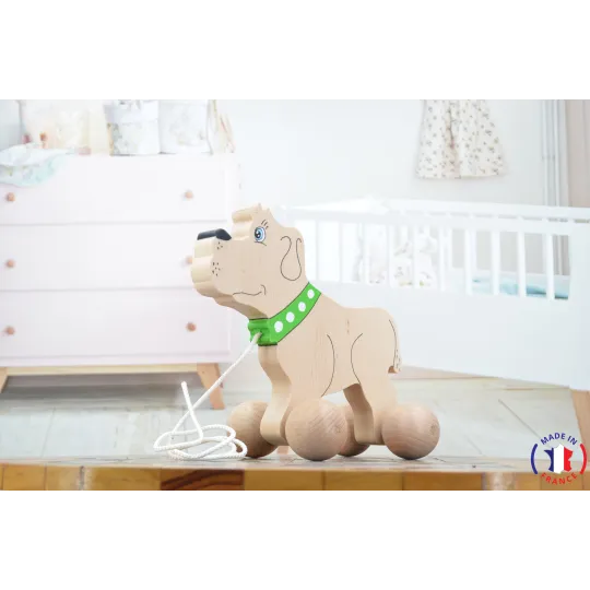 wooden toy - Pull dog