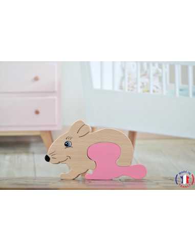 wooden toy - mouse tooth box