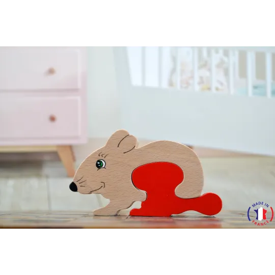 Wooden mouse toothbox-Au bois enchanté