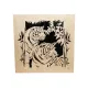 tableau en bois chantournés - tableau couple tigre