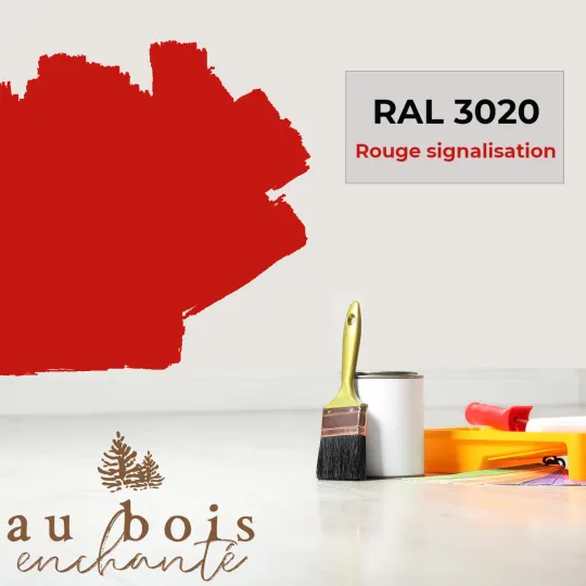 Peinture norme jouet Rouge signalisation (RAL 3020)